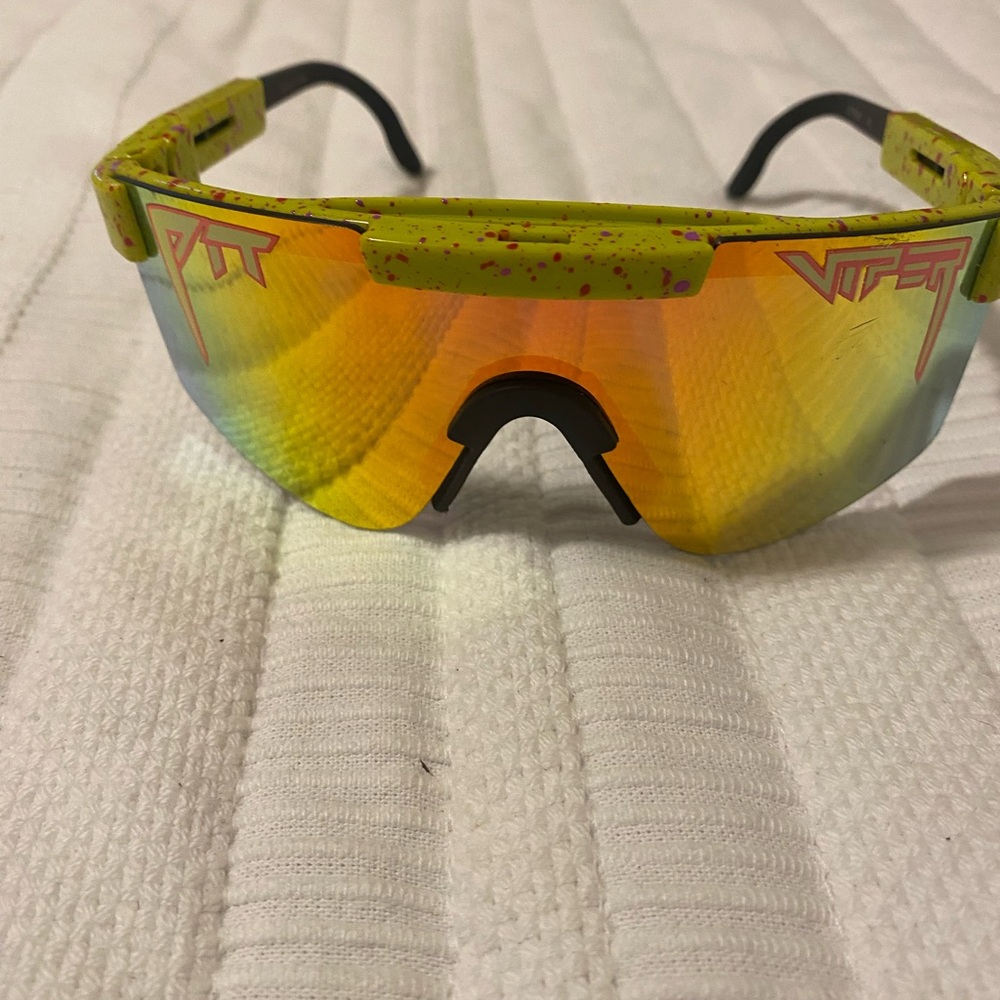 Pit Viper Neon Yellow and Orange Sunglasses